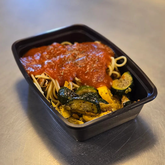 Shredded Chicken Pasta Burning Bites Meal